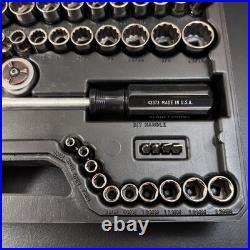 Vintage Craftsman USA 1/4 & 3/8 Drive Metric & SAE Socket Tool Set 58pc 33558
