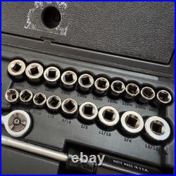 Vintage Craftsman USA 1/4 & 3/8 Drive Metric & SAE Socket Tool Set 58pc 33558