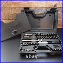 Vintage Craftsman USA 1/4 & 3/8 Drive Metric & SAE Socket Tool Set 58pc 33558