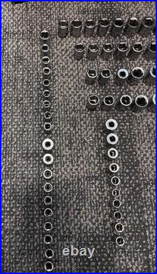 Vintage Craftsman USA Socket Set 3 Raised Panel Ratchets 1/4 3/8 1/2 SAE Metric