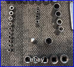 Vintage Craftsman USA Socket Set 3 Raised Panel Ratchets 1/4 3/8 1/2 SAE Metric