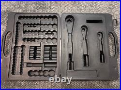 Vintage Craftsman USA Socket Set 3 Raised Panel Ratchets 1/4 3/8 1/2 SAE Metric