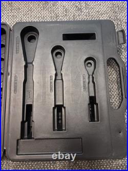 Vintage Craftsman USA Socket Set 3 Raised Panel Ratchets 1/4 3/8 1/2 SAE Metric