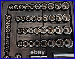 Vintage Craftsman USA Socket Set 3 Raised Panel Ratchets 1/4 3/8 1/2 SAE Metric