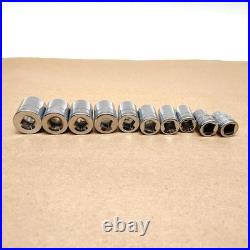 Vintage SK 3/8 Drive Shallow Deep SAE & Metric Socket Set with Case 38 Piece USA