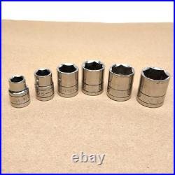 Vintage SK 3/8 Drive Shallow Deep SAE & Metric Socket Set with Case 38 Piece USA
