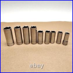 Vintage SK 3/8 Drive Shallow Deep SAE & Metric Socket Set with Case 38 Piece USA