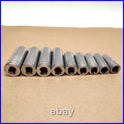 Vintage SK 3/8 Drive Shallow Deep SAE & Metric Socket Set with Case 38 Piece USA
