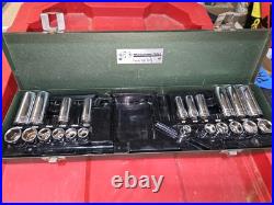 Vintage S-K Tools 3/8 Drive 22pc Metric & Fractional Socket Set- Free Shipping Vintage S-K Tools 3/8 Drive 22pc Metric & Fractional Socket Set- Free Shipping