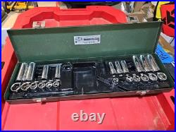 Vintage S-K Tools 3/8 Drive 22pc Metric & Fractional Socket Set- Free Shipping Vintage S-K Tools 3/8 Drive 22pc Metric & Fractional Socket Set- Free Shipping