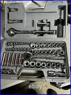 Vintage Sears Craftsman 60 Piece Socket Set SAE Metric 1/4 3/8 1/2 New