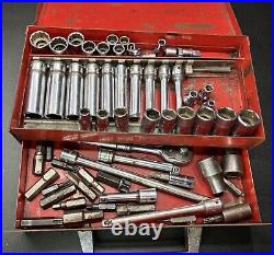 Vintage Snap-On 40 Pc 1/4 Drive Socket Set With MAC Tools Case And Extras