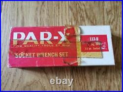 Vintage Snap-On Par-X 1/4 113-U Socket Ratchet Set with Box American Made