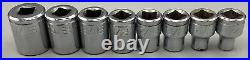 Vtg 1st Gen Kobalt USA 3/8 Drive 29-Piece Socket Set in Husky Metal Box SAE MM