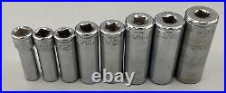 Vtg 1st Gen Kobalt USA 3/8 Drive 29-Piece Socket Set in Husky Metal Box SAE MM