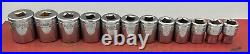 Vtg 1st Gen Kobalt USA 3/8 Drive 29-Piece Socket Set in Husky Metal Box SAE MM