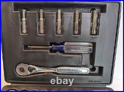 Vtg Craftsman 1/4 & 3/8 Drive 51pc SAE & Metric Socket Set + 1/4 Ratchet USA