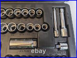 Vtg Craftsman 1/4 & 3/8 Drive 51pc SAE & Metric Socket Set + 1/4 Ratchet USA