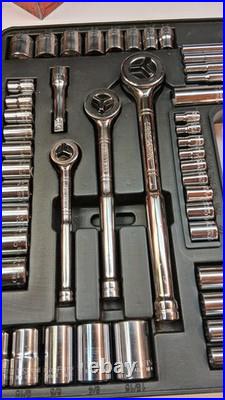 Vtg Craftsman 82pc Ee Series 1/4,3/8, & 1/2 Drive Metric/sae Socket Set