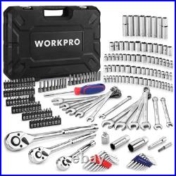 WORKPRO 192-Piece Mechanics Tools Kit and Socket Set SAE&Metric with Molded Case