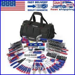 WORKPRO 322PCS Mechanics Tool Sets Kit 6-Point Socket Ratchet Repair Tool With Bag