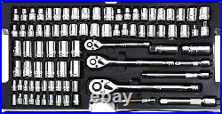 WORKPRO 408-Pcs Mechanics Tool Set with 3-Drawer Heavy Duty Metal Box (W009044A)