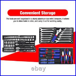 WORKPRO 408 Piece Mechanics Tool Set Socket Wrench Set With Heavy Duty Metal Box WORKPRO 408 Piece Mechanics Tool Set Socket Wrench Set With Heavy Duty Metal Box