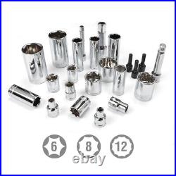 WORKPRO 450PC Mechanics Tool Set Socket Wrenches 1/2 1/4 3/8 Drive SAE Metric WORKPRO 450PC Mechanics Tool Set Socket Wrenches 1/2 1/4 3/8 Drive SAE Metric