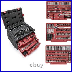 WORKPRO 450 Pieces Mechanics Tool Set SAE/METRIC SOCKETS With 3 Drawer Case Box