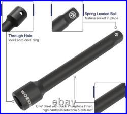 WORKPRO 55PC 1/2 Drive Impact Socket Set withExtension Bars SAE Metric Tools NEW