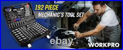 WORKPRO Mechanic Tool Set 192 Piece Socket Wrench Set with Storage Case One Size WORKPRO Mechanic Tool Set 192 Piece Socket Wrench Set with Storage Case One Size
