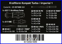 Wera Kraftform Kompakt Turbo i 1 VDE Screwdriver Set 16 Piece SAE 05057485001