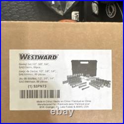 Westward 86-Piece SAE/Metric Socket Set Brand New, Sealed