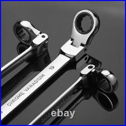 Wrench Set Flex Head Ratcheting 8 19mm Universal Spanners Combination Multitool