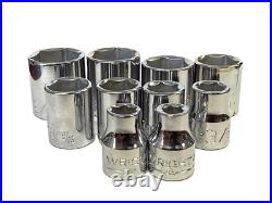 Wright Tools (32 Piece) 3/8in Drive, SAE + Metric Socket Set with Metal Tool Box