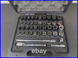 #bm417 Snap On 44 Piece 1/4 Metric & SAE General Service Socket Set 144TMPBFR