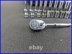 #bm417 Snap On 44 Piece 1/4 Metric & SAE General Service Socket Set 144TMPBFR