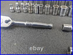 #bm417 Snap On 44 Piece 1/4 Metric & SAE General Service Socket Set 144TMPBFR