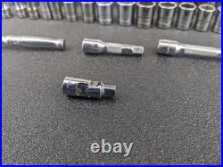 #bm417 Snap On 44 Piece 1/4 Metric & SAE General Service Socket Set 144TMPBFR