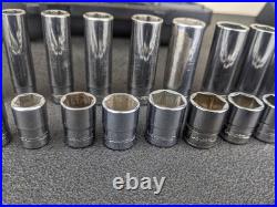 #bm417 Snap On 44 Piece 1/4 Metric & SAE General Service Socket Set 144TMPBFR