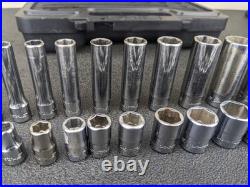 #bm417 Snap On 44 Piece 1/4 Metric & SAE General Service Socket Set 144TMPBFR