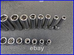 #bm417 Snap On 44 Piece 1/4 Metric & SAE General Service Socket Set 144TMPBFR